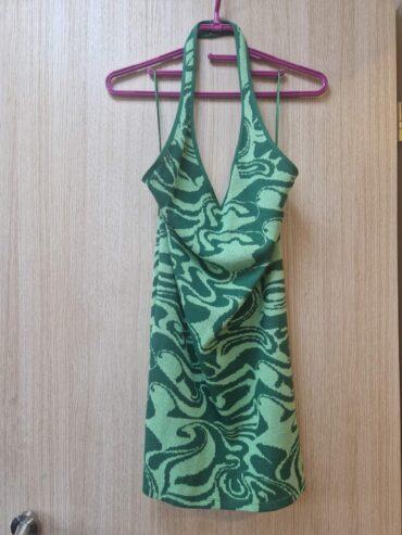 Halterneck Green Dress – Pull & Bear