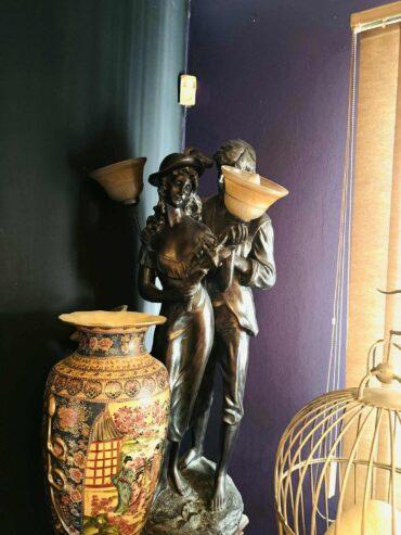 Antique bronze lamp