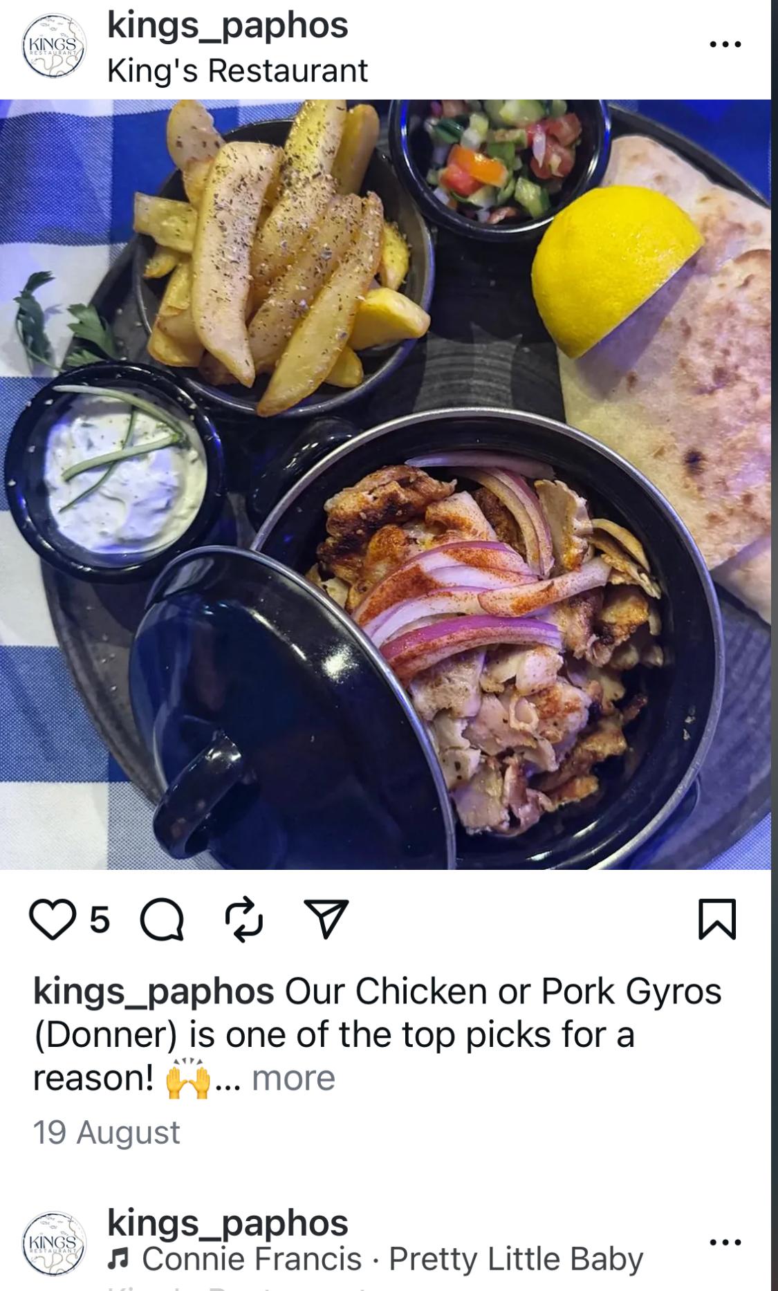 King’s Restaurant, Paphos Harbour