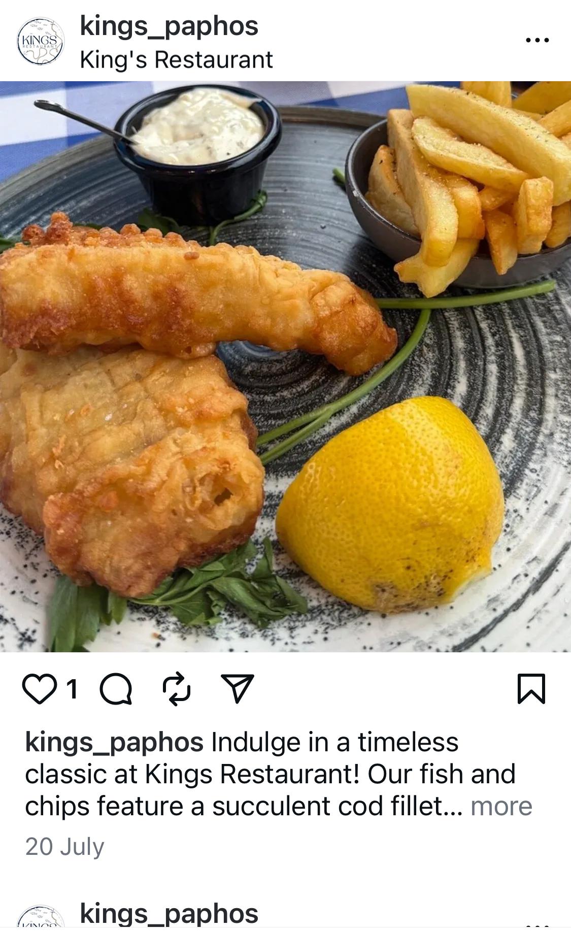 King’s Restaurant, Paphos Harbour