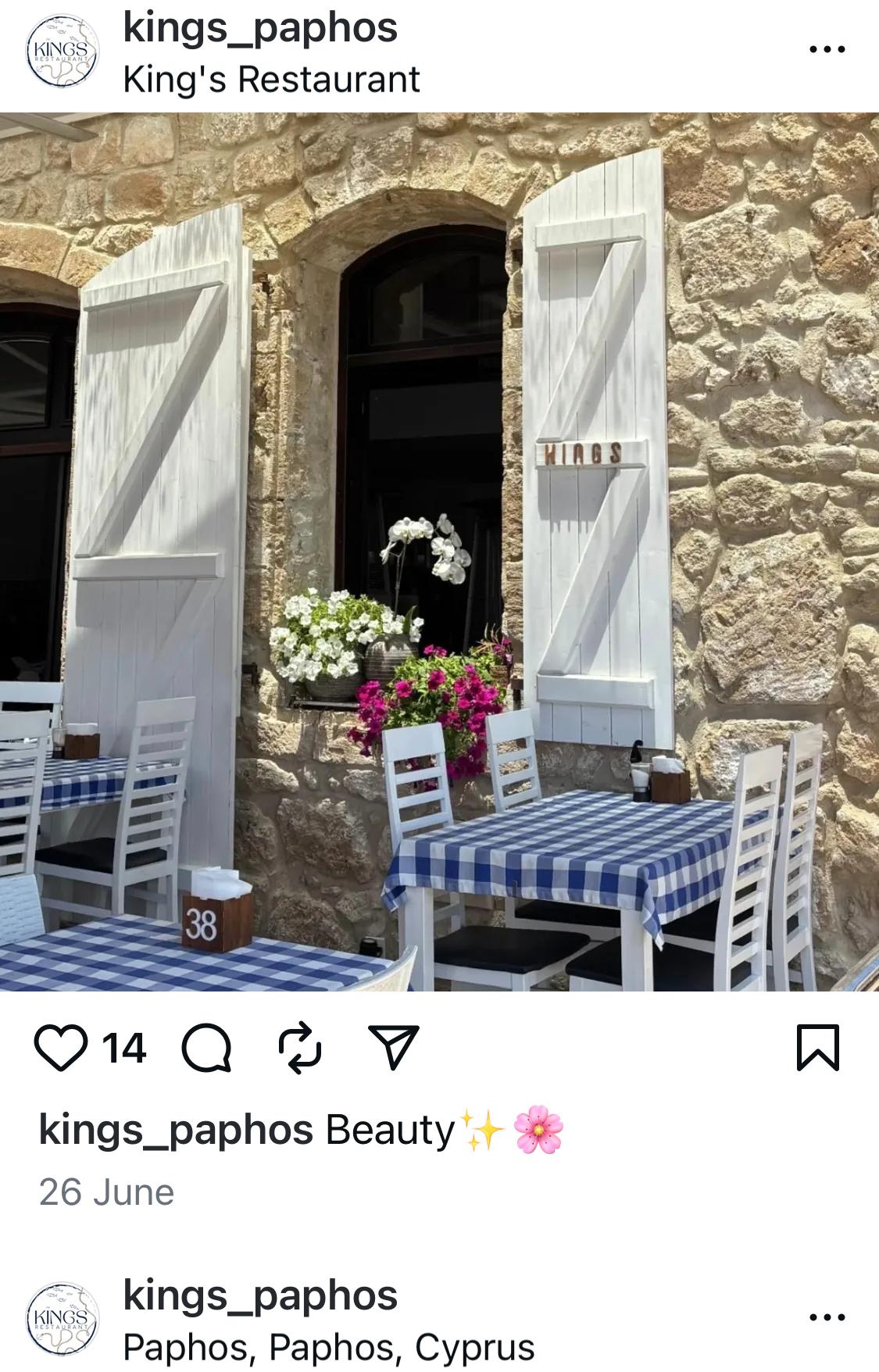 King’s Restaurant, Paphos Harbour