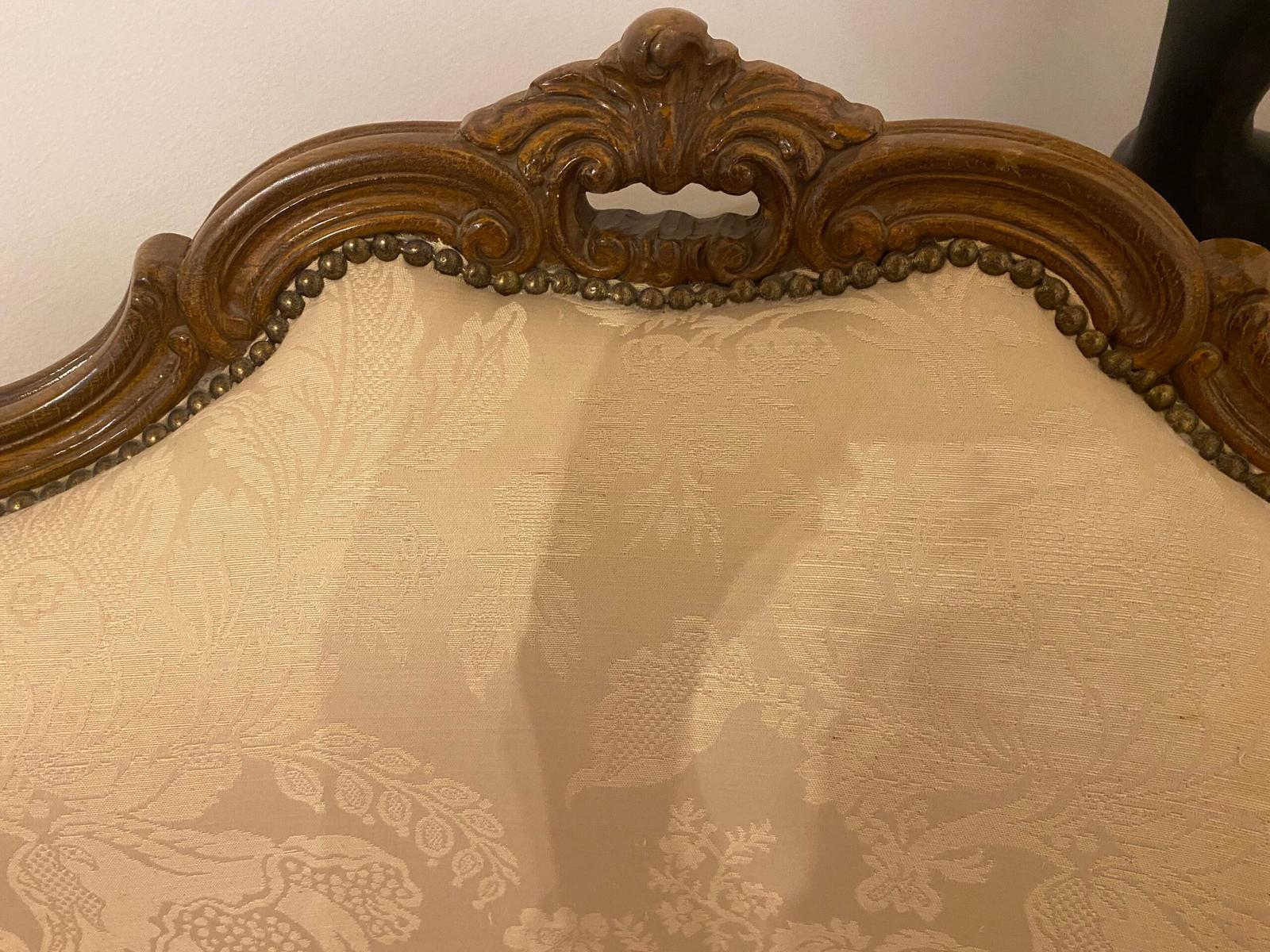 Three piece set comprising of two arm chairs and one sofa in very good to excellent condition.