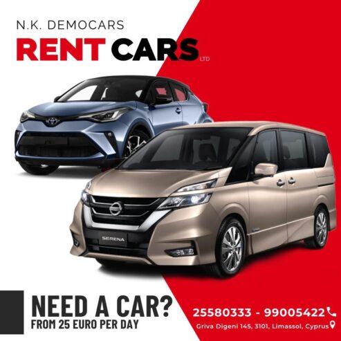 N.K DEMOCARS RENT CARS