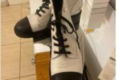 Chanel leather riding boots