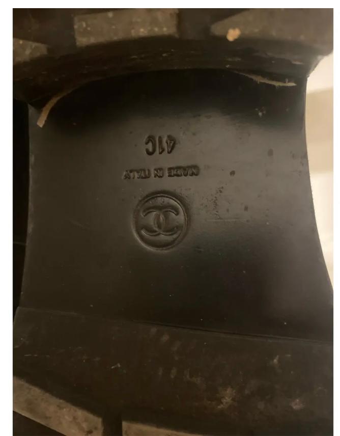 Chanel leather riding boots