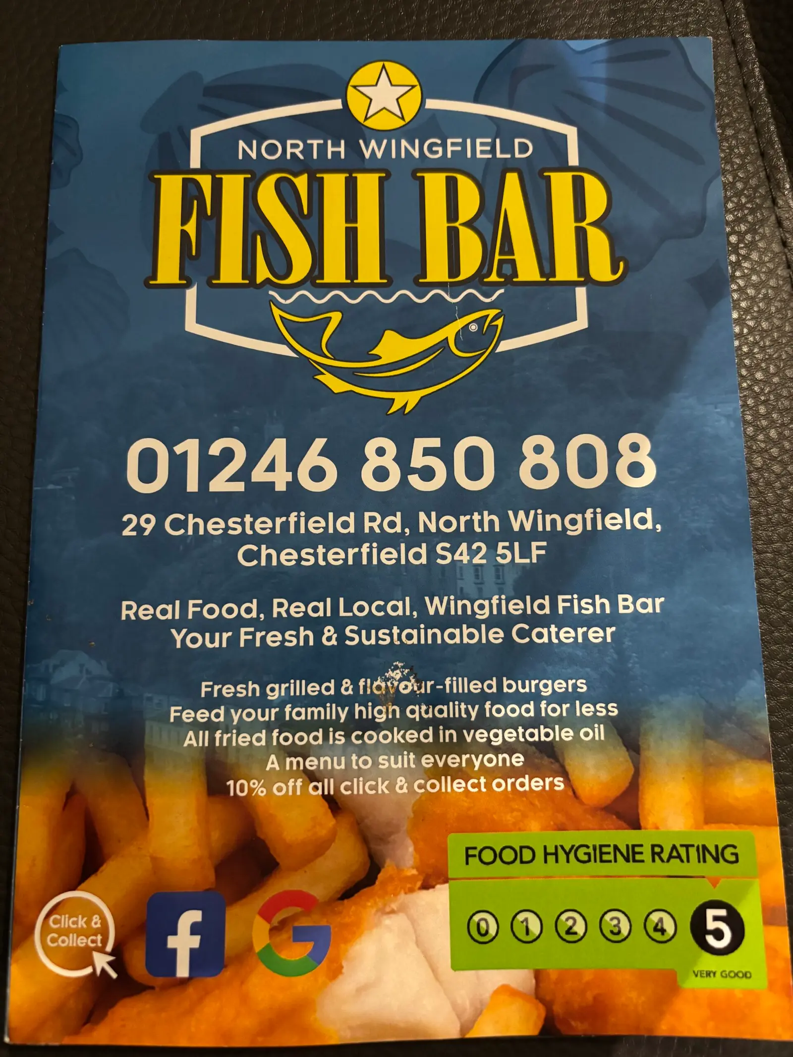 Fish and chip shop takeaway