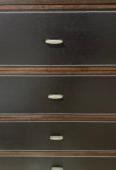 Wood and leather bound chest of drawers for sale in excellent condition.