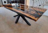 Natural wood and epoxy tables, furniture – ξυλο και εποξική
