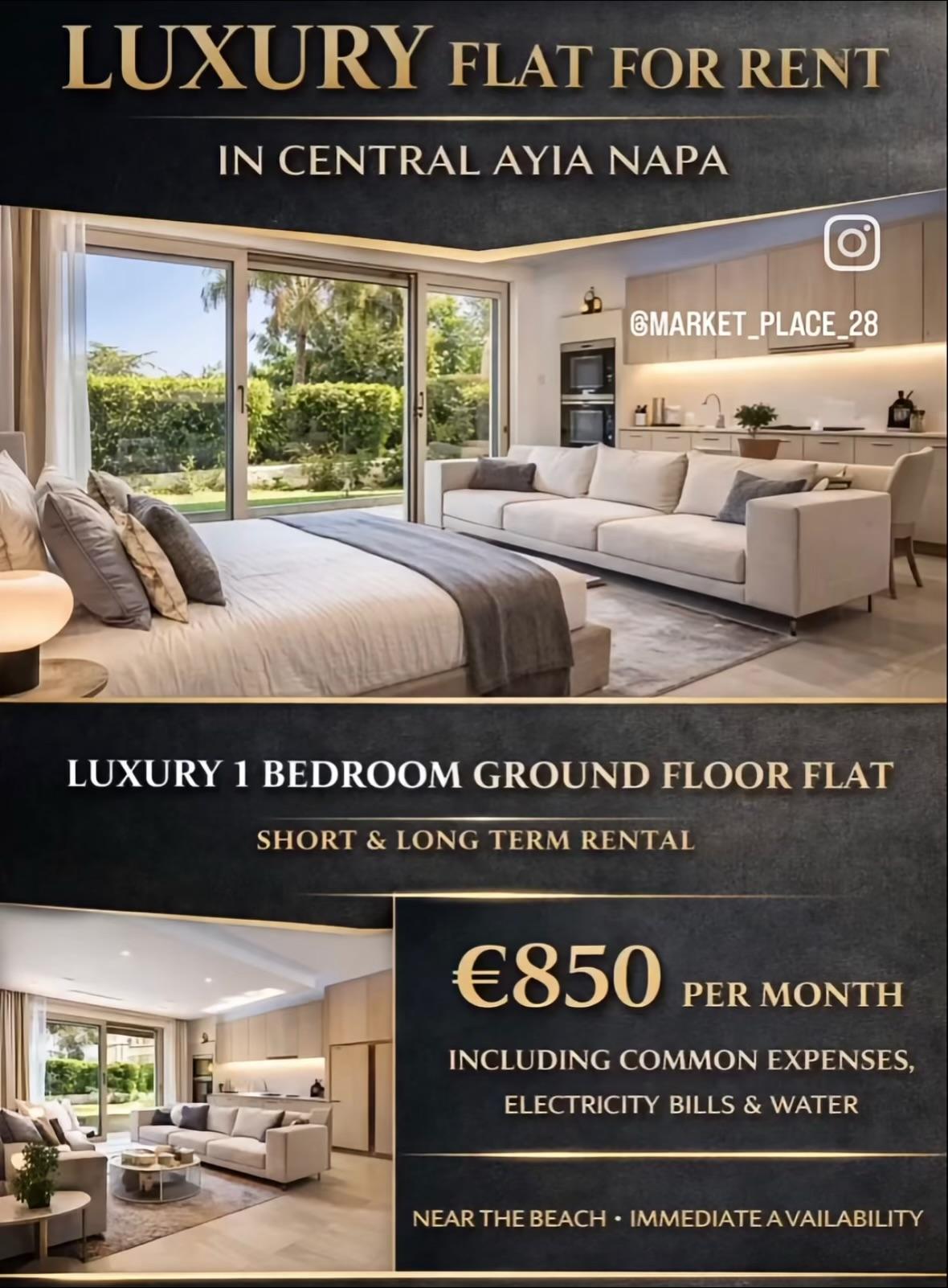 Luxury Flat for Rent in Ayia Napa