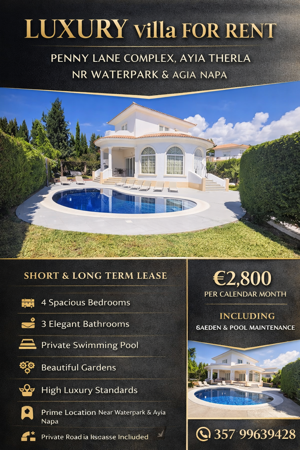 Πολυτελής Βίλα προς Ενοικίαση- Luxury Villa for Rent
